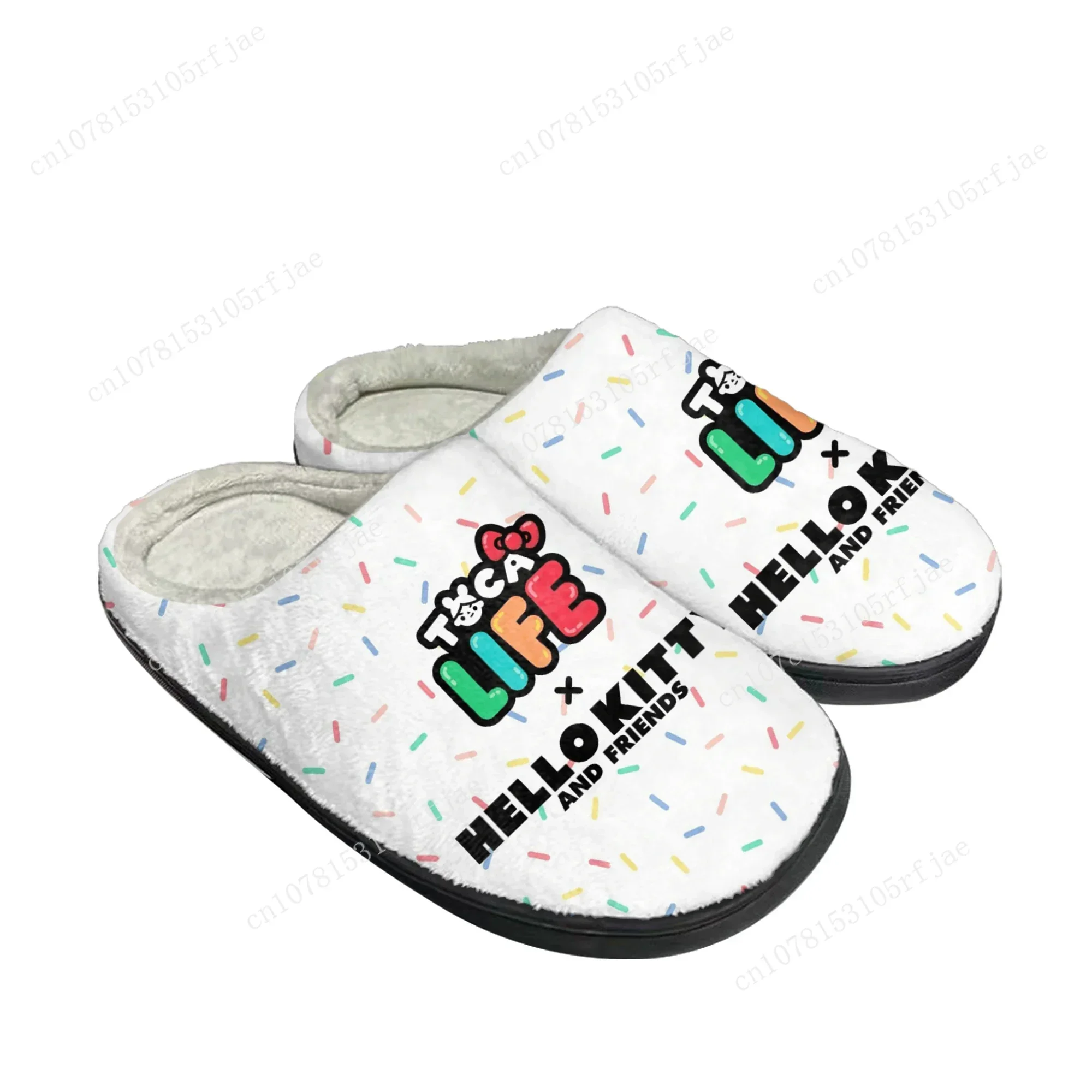 Toca Life World Custom Home Cotton Slippers Cartoon Game Plush Bedroom Mens Womens Casual Keep Warm Shoes Tailor Made Slipper