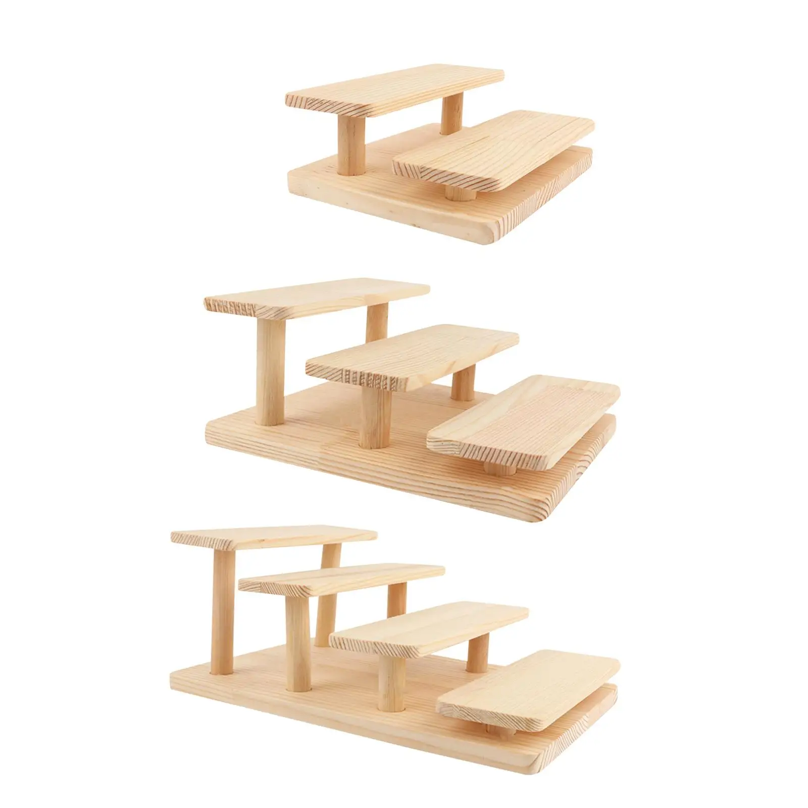 Display Stand Counter Retail Riser Storage Organizer Showcase Fixtures Wood Display stand Doll Perfume Model Candies Dessert