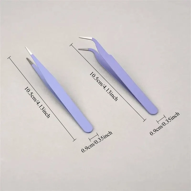 Stainless Steel Tweezers - Straight/Elbow Head for Scrapbook Sticker Picking DIY Junk Journal Album Crafts Supplies