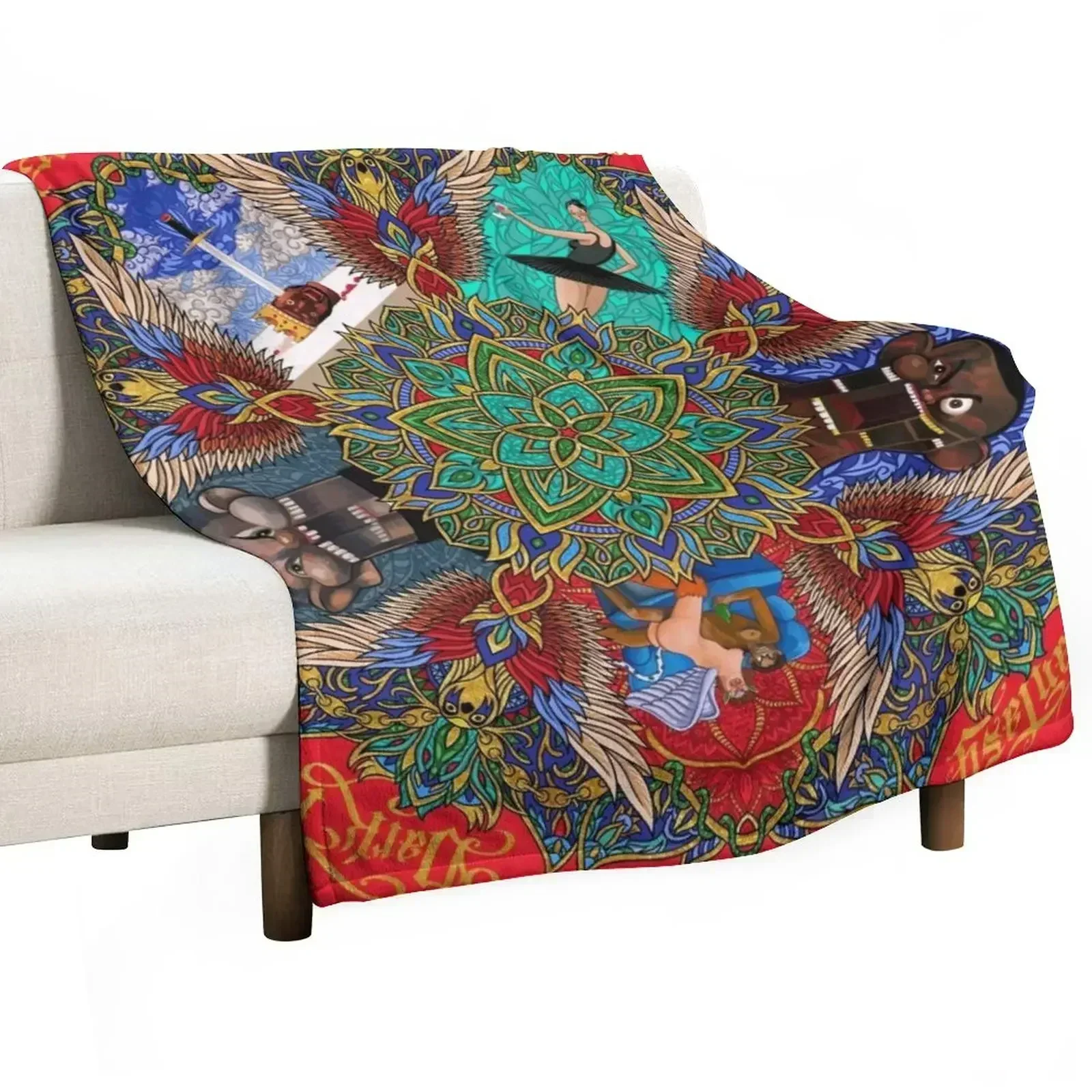 My Beautiful Dark Twisted Fantasy Mandala Throw Blanket Tourist For Sofa Thin Personalized Gift Hairys decorative Blankets