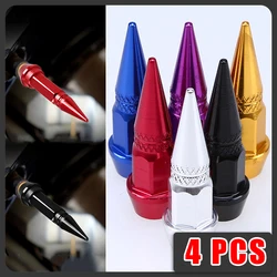 Car Tire Valve Caps Car Motorcycle Bullet Wheel Tire Valve Caps Spike Shaped Aluminum Car Styling Auto Exterior Accessories