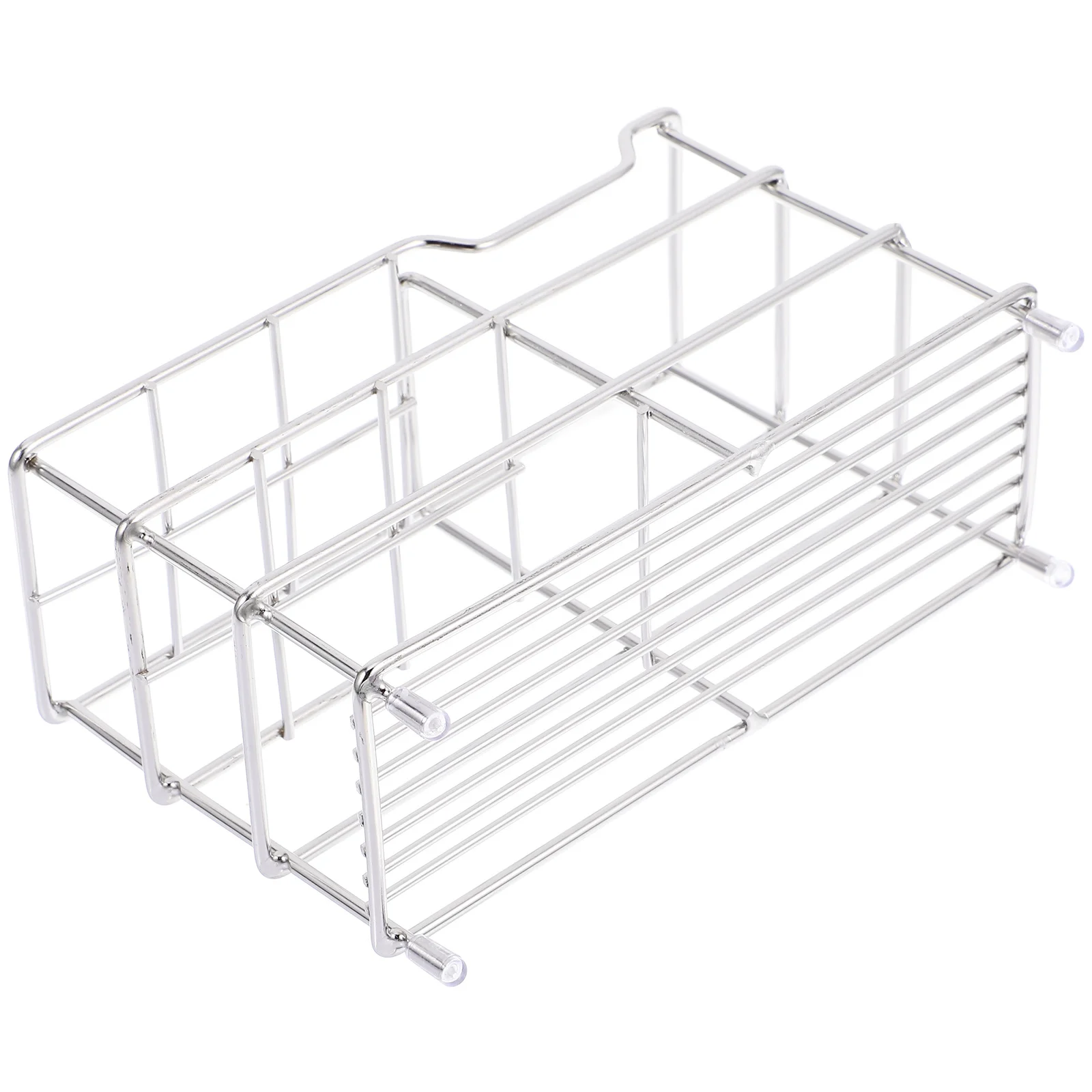 

Toothbrush Holder Stainless Steel with 6 Compartments Countertop Bathroom Organizer for Sink Storage Toothbrush Toothpaste