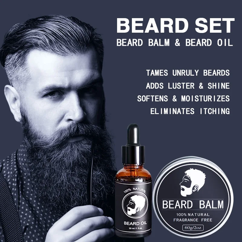 

Men's Whisker Care Set Whisker Oil Whisker Cream Nourishing Hair Repairing Follicles Accelerating Hair Regeneration Hair care