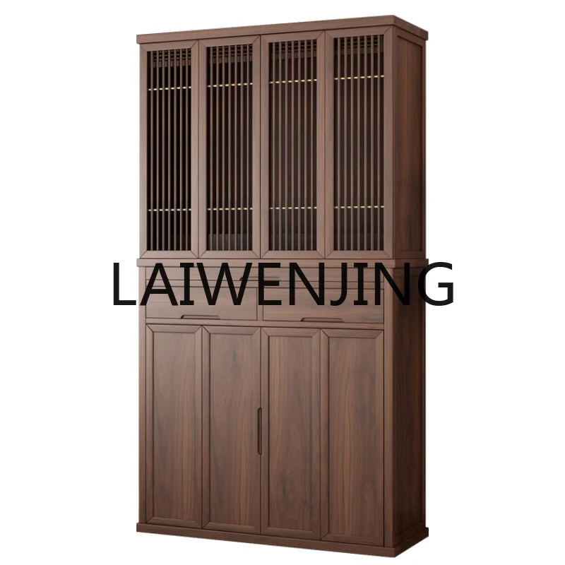 

RWJ Clothes Closet Black Walnut Buddha Shrine Buddha Hall Bodhisattva Cabinet with Door God of Wealth