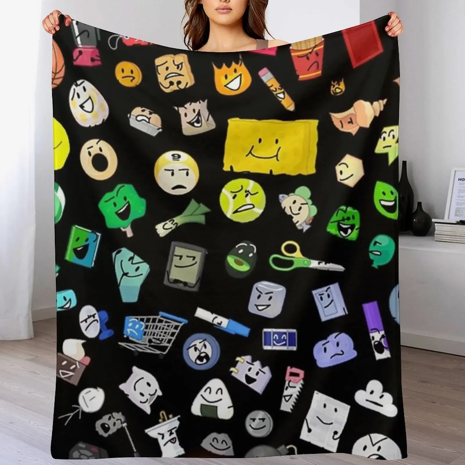 

BFB and TPOT Full Cast Throw Blanket Warm Sleeping Bag Cute Plaid for winter Blankets