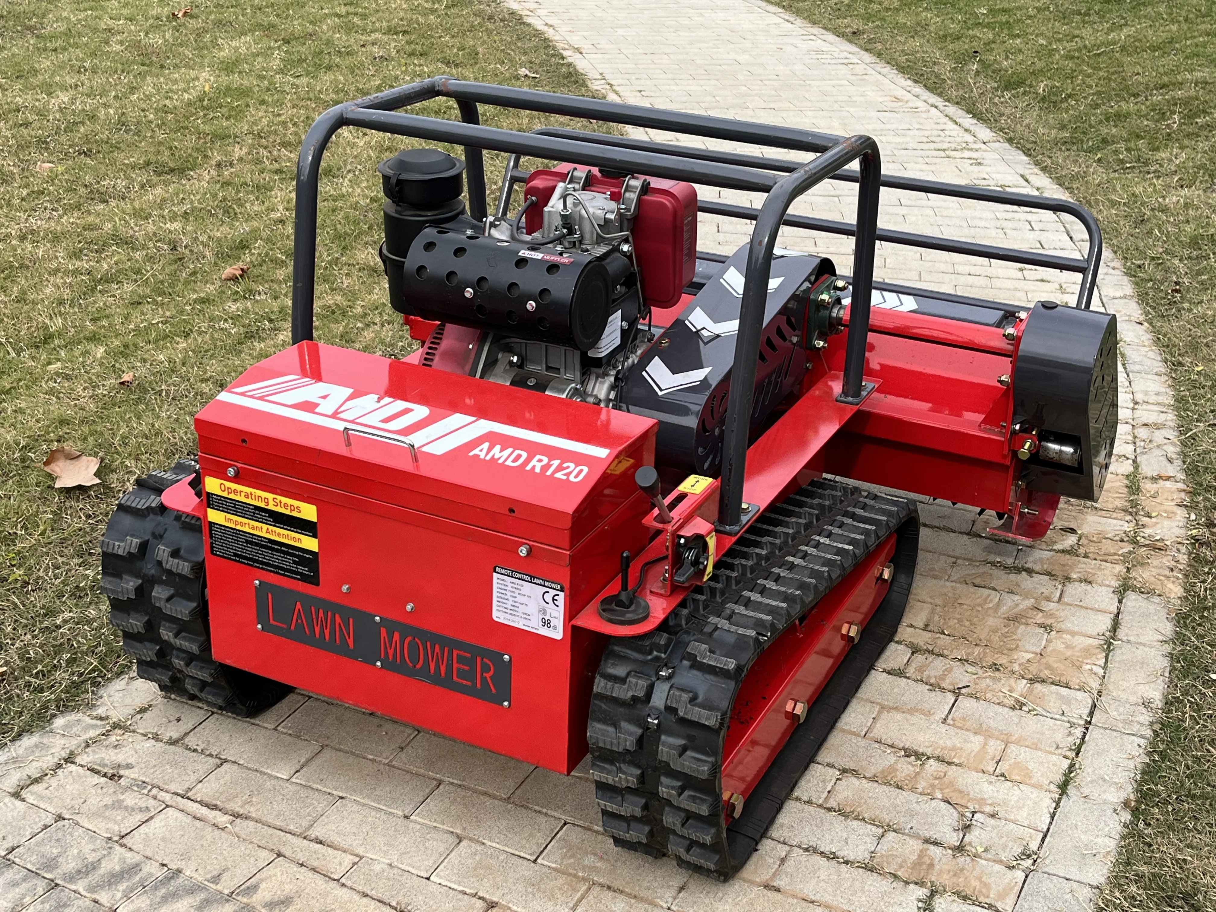 Diesel remote control  lawn mower with flail