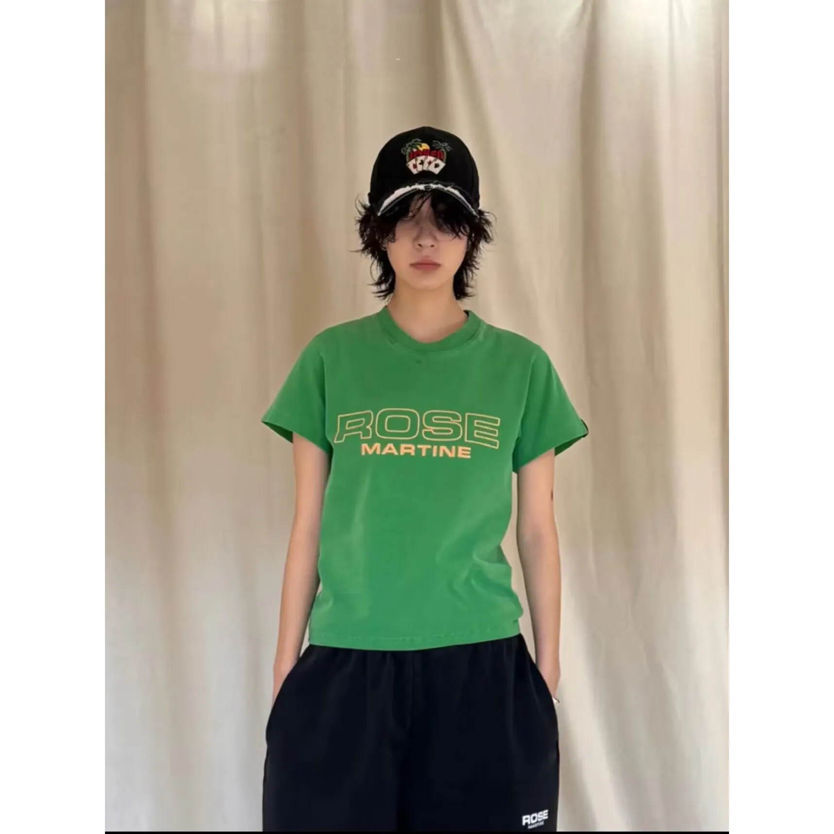 

Martine Rose Spicy Girl Jennie Letter Print Slim Fit round Neck Short Sleeve T-Shirt Casual Style Summer Collection Unisex
