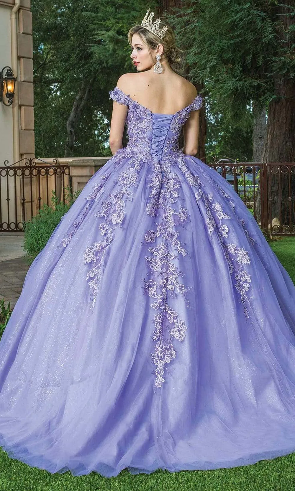 Robes de Quinceanera A-Line en tulle, appliques chérie, boule de cristal à paillettes, quelle que soit la soirée de princesse, luxe, hors de l'initiative