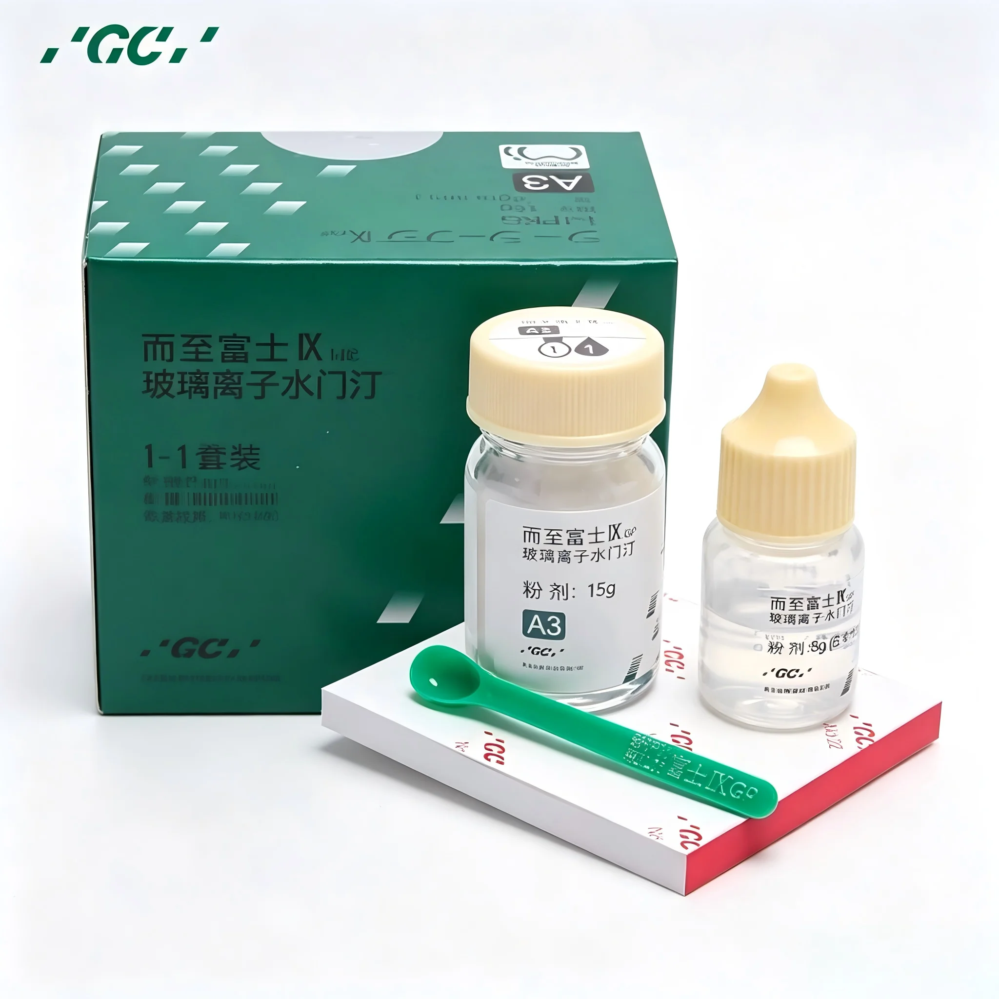 Glass Ionomer Cement Kit –GCFuji Type 1 Luting, Type 2 Restorative & Type 9 Posterior Filling, Fluoride-Releasing