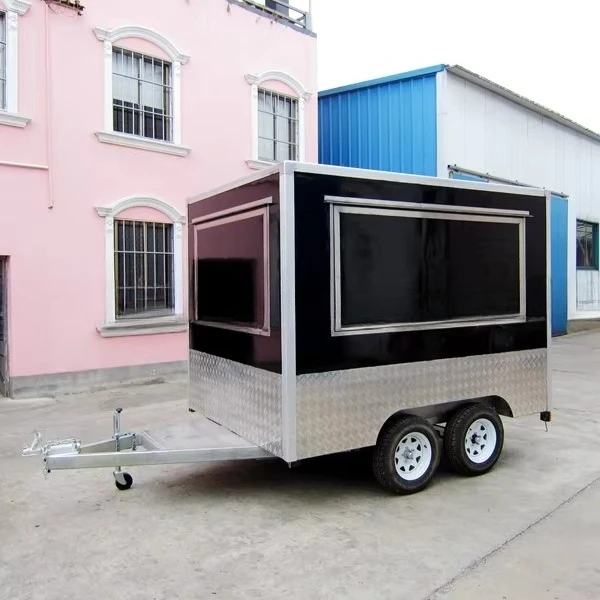 Mobile stainless steel food stall design