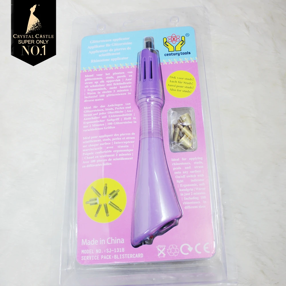 Crystal Castle Implified Rhinestone Applicator Set, Fast Heat Gun, Easy Use, Crystal Hotfix Wand Iron On Machine
