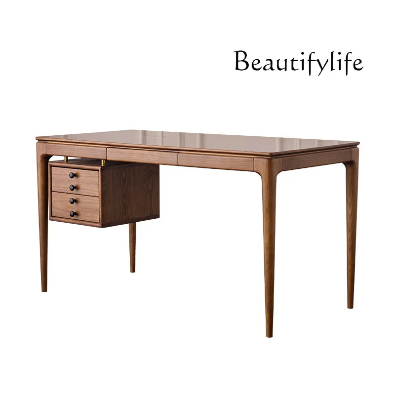 

Solid wood desk Nordic simple study home writing desk retro computer calligraphy table