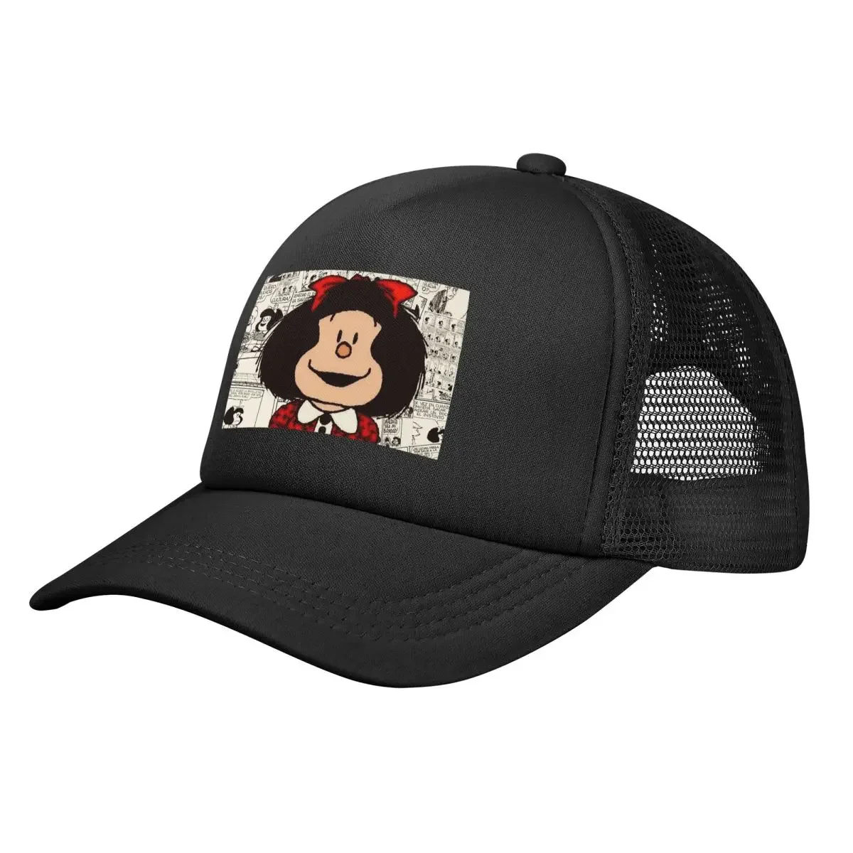 Mafalda Comic Mesh Baseball Caps Snapback Fashion Baseball Hats Breathable Casual Casquette Outdoor Unisex