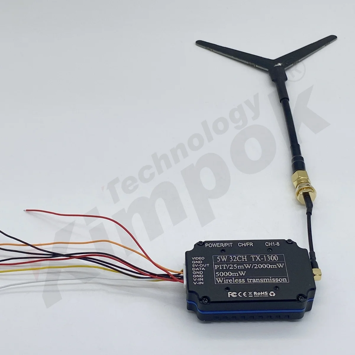 5W High-Power 1.3GHz 32CH 24.5g Ultra-Light FPV Transmitter for High-Speed Drone Racing - Long-Range, Low-Latency Image Transmis