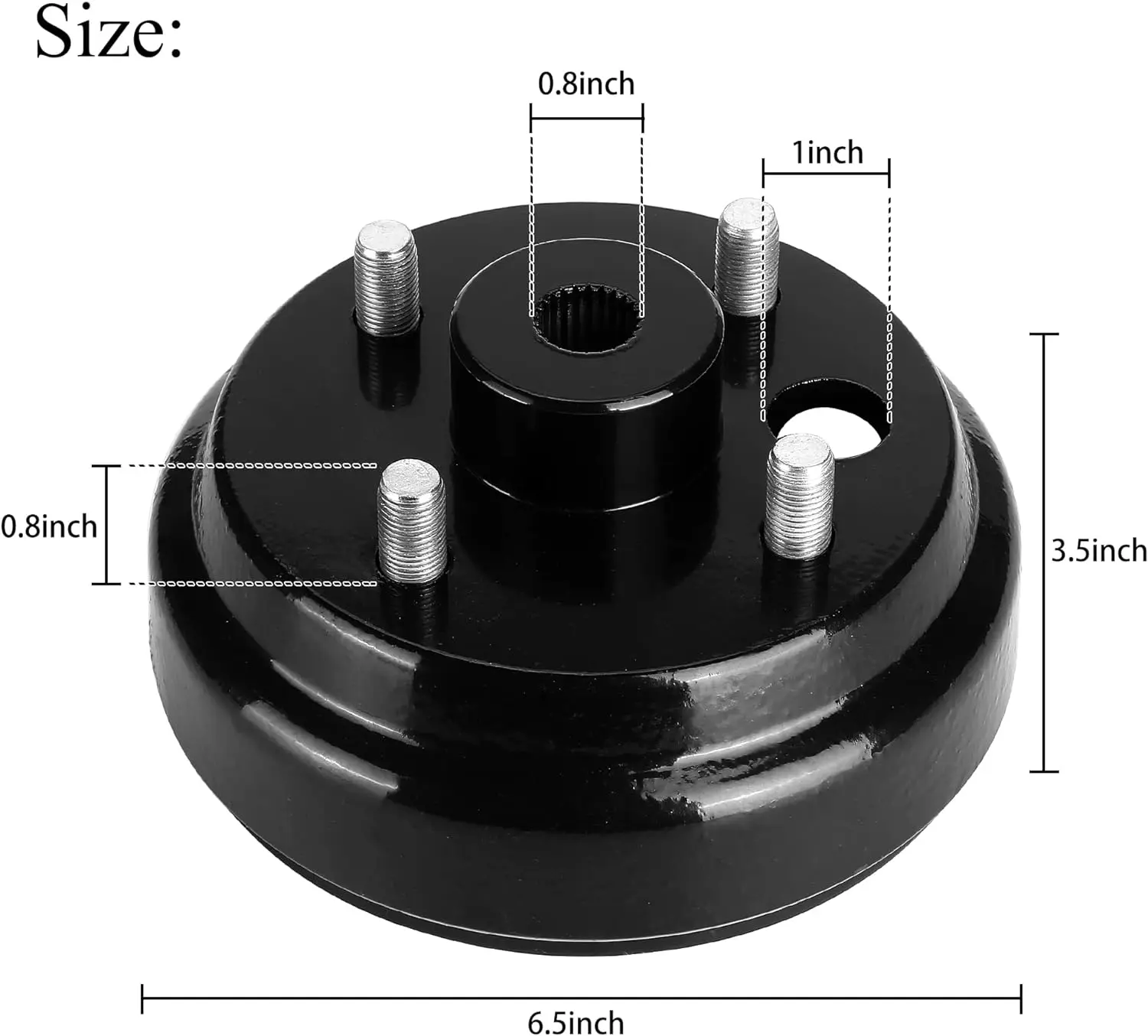 Golf Cart Brake Drum Hub Assembly For EZGO TXT PDS 1982-up Electric & 1982-1993 Dual Cycle Gas, Replace OEM #   19186G1P