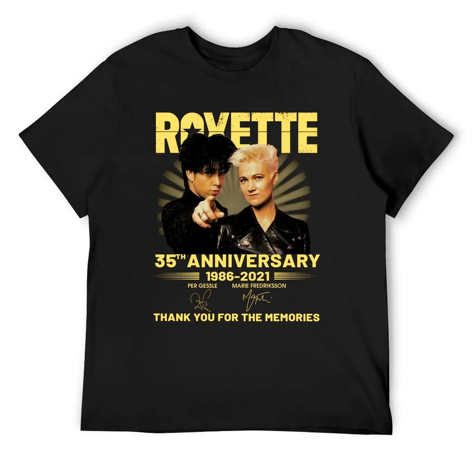 Roxette 35TH Anniversary 1986-2021 T-Shirt graphic t shirts customs anime clothes mens graphic t-shirts big and tall