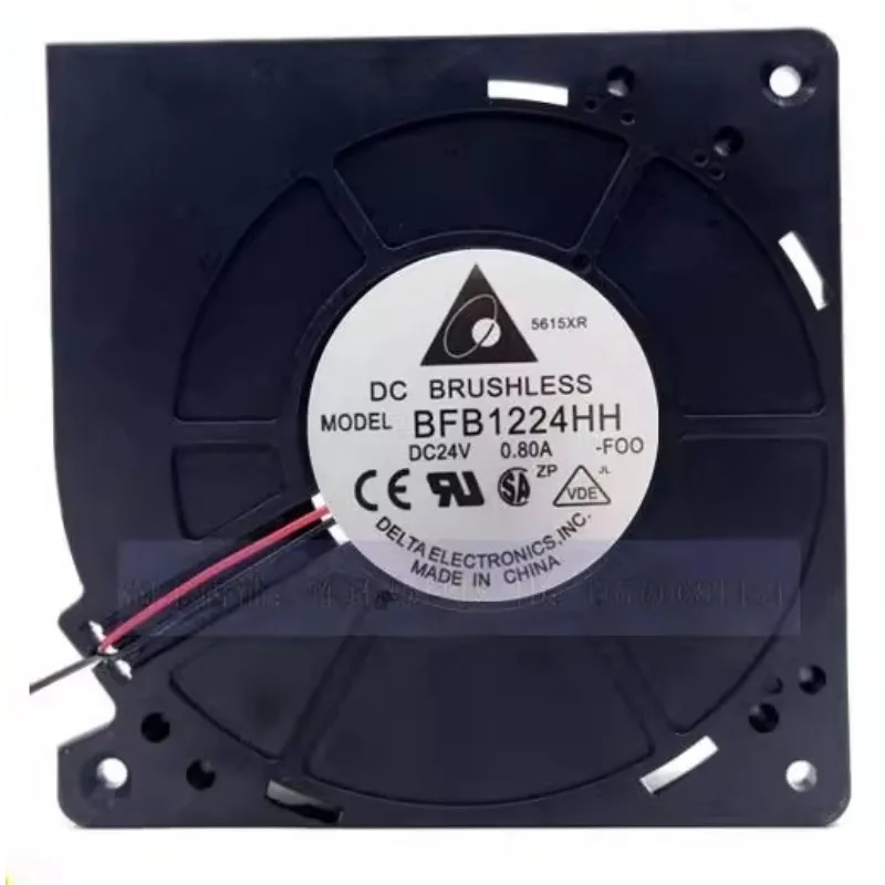 Nuevo ventilador enfriador para Delta BFB1224HH 12CM 12032 ventilador centrífugo Turbo 24V 0.80A ventilador de doble bola ventilador de refrigeración 120*120*32mm