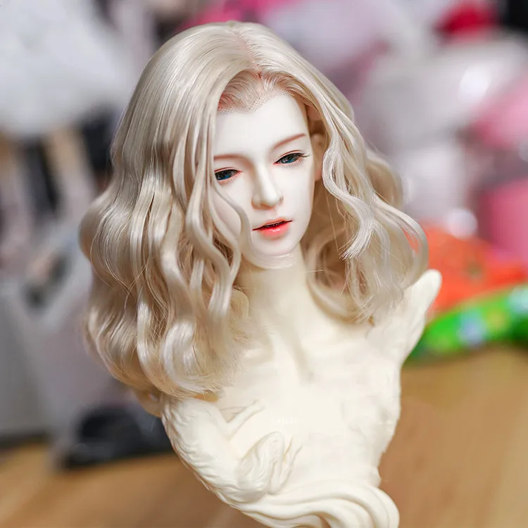 

1/3 1/4 BJD Doll Wig, Qualitatively high quality men's short hair curly hair doll hand remodel wig