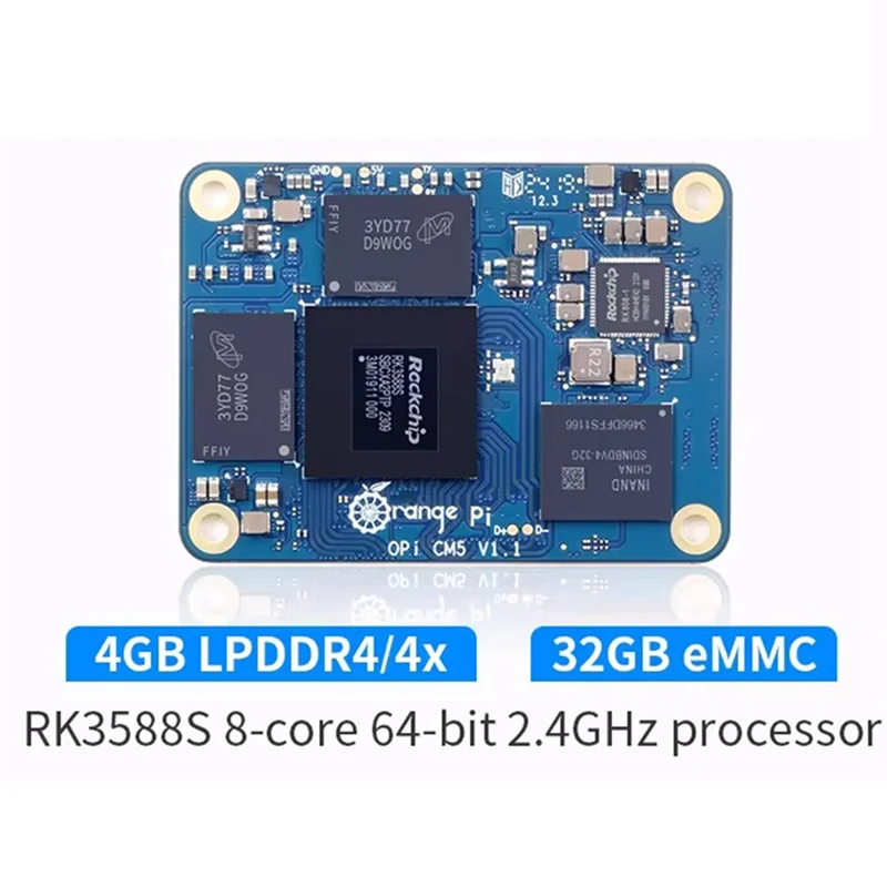 Für Orange Pi CM5 Development Board 8 GB RAM 32 GB EMMC DDR4 Rockchip RK3588S Rechenmodul 5 Wifi Bluetooth BLE-N34R
