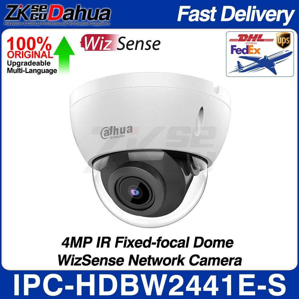 dahua camera ip dome focal fixa ir original rede wizsense poe slot sd 30m microfone embutido smd plus ik10 ipc hdbw2441e s 4mp 01