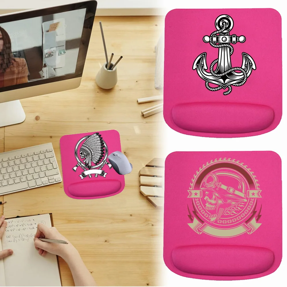 Tappetino per Mouse supporto antiscivolo tappetino per cinturino semplicità per l'apprendimento e tappetino per Mouse quadrato da ufficio per serie Skull