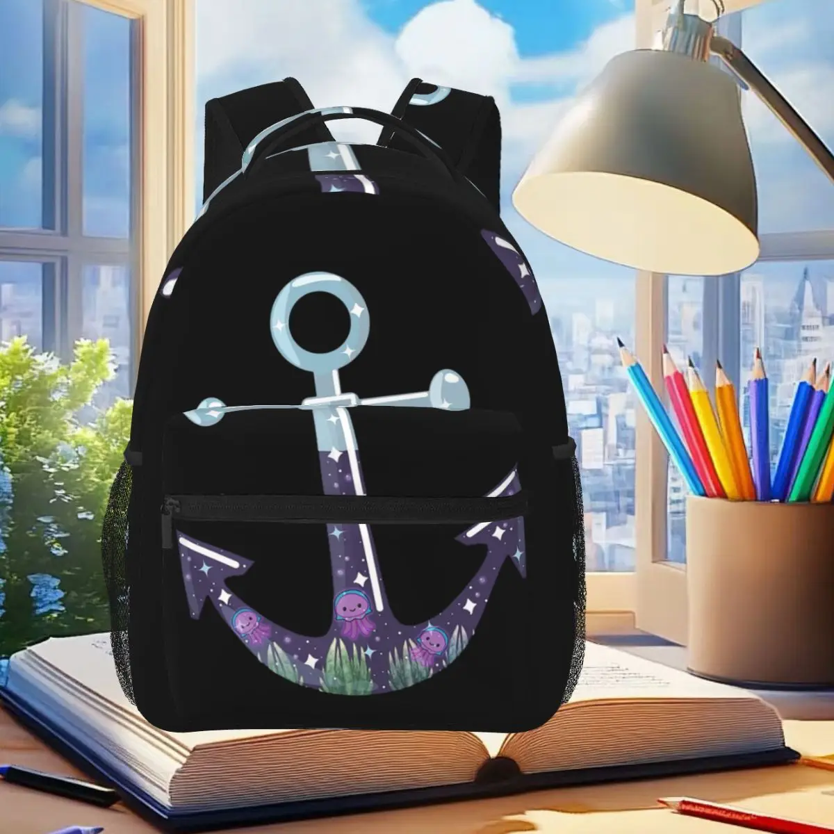 

Baby Jellyfish Kawaii Student Backpack School Bag Hiking Travel Daypack for Boys Girls Fashion Bookbag Shoulder Bags