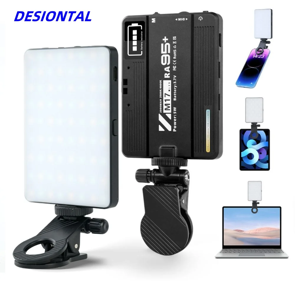 

Desiontal Smartphone Selfie Fill Light Video Conference Live Streaming Portable LED Lights for Cell Phone iPad Laptop Camera