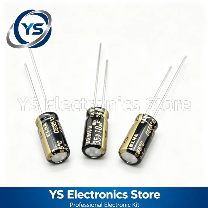 10-200pcs 35V10UF ELNA RFS SILMIC II Series 5X11mm HiFi Audio Capacitor RFS-35V100ME3# 10UF35V 35V 10UF Original and NEW