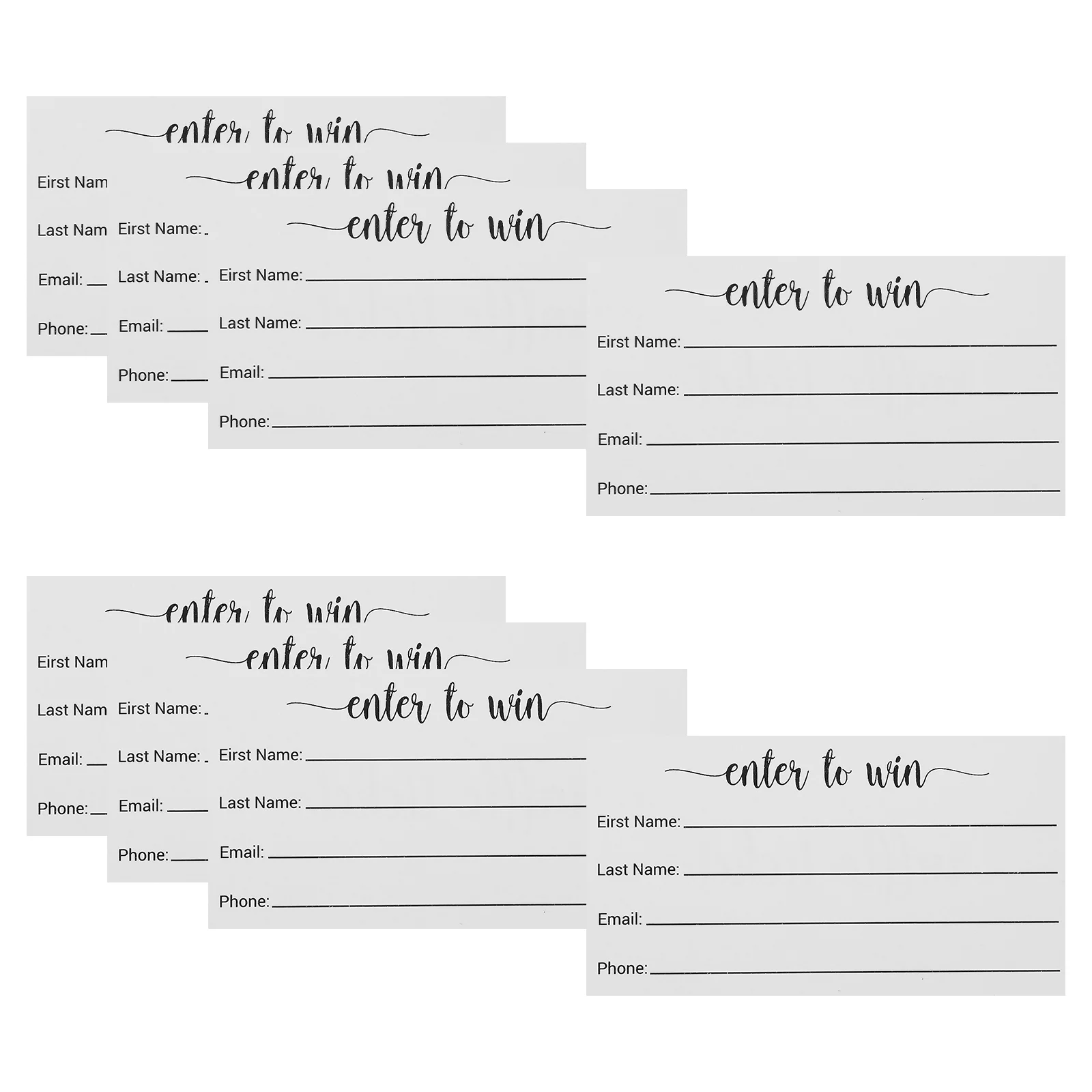 100 Pcs Raffle Ticket Blank Voting Tickets Entry Form Cards Ballot Paper Multi-use