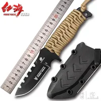 HX OUTDOORS D178 survival knife Paratroopers rope handle 440 blades field self-defense carry tool outdoor tactical knives