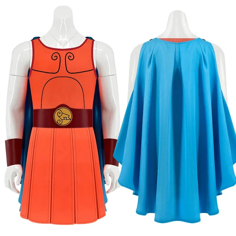 L2025l جديد فيلم هرقل تأثيري حلي للكبار الاطفال رجل بنين أعلى عباءة حزام الرجال هالوين كرنفال حفلة الذكور دور اللعب خارج