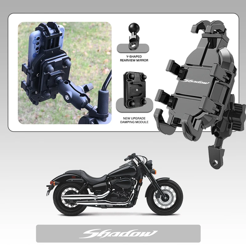 

High-Grade Mobile Phone Holder GPS Stand Bracket Motorcycle Accessories For Honda Shadow VT 400 600 1100 VT400 VT600 1300