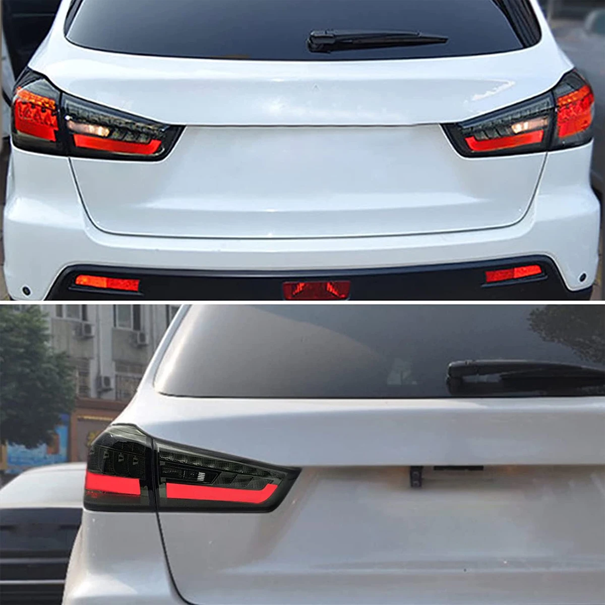 Car Accessories LED Smoked Tail Lights For 2012-2018 Mitsubishi ASX / Out Lander Sports LED Running lights Turn Signal