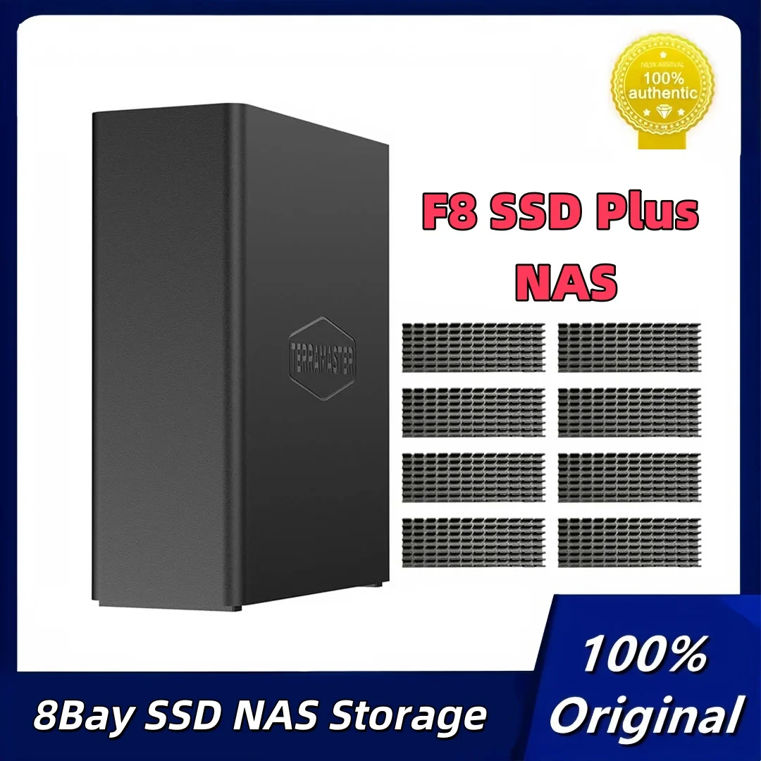 

TERRAMASTER F8 SSD Plus NAS 8Bay SSD NAS Storage Core i3 8-Core 8-Thread CPU 16GB DDR5 RAM 10GbE Port Network Attached Storage