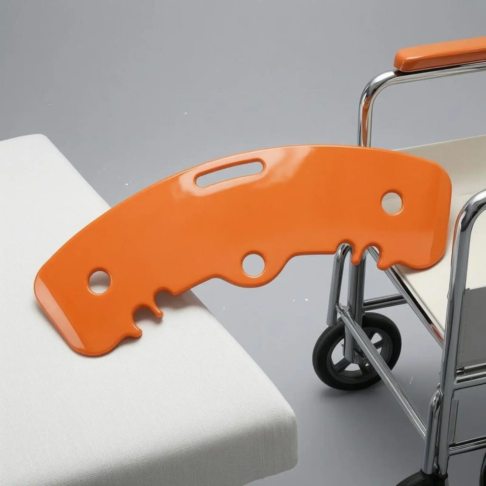 Curved Transfer Board Side Cutouts Molded Transfer Board Hand Slot Mobility Aid