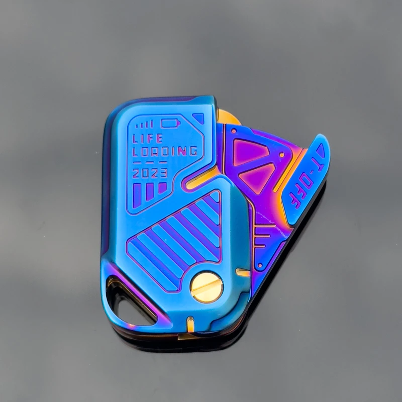 

EDC Stress Relief Toy Mechanical Card Shuffler Hand Play Piece Metal Fidget Spinner Adult High Tech Black Science Coin Clicking