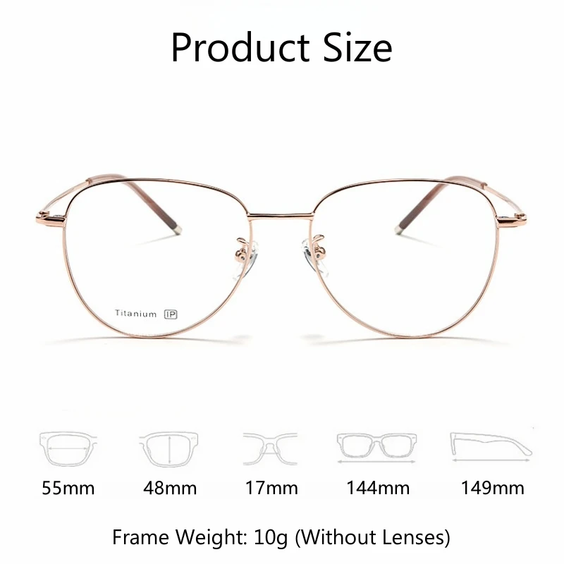 OLLYMURS ريترو البيضاوي النظارات الطبية البصرية للرجال والنساء خفيفة التيتانيوم موضة الطيار نظارات تصميم بسيط 8201