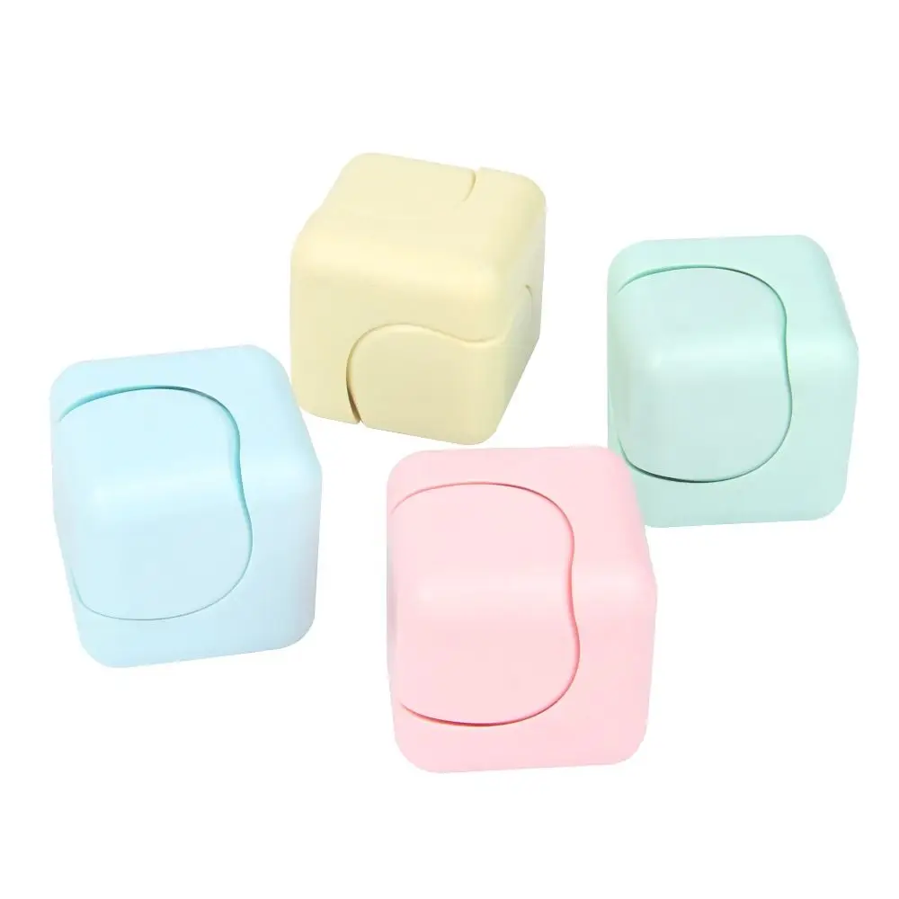 

4pcs/set Creative Anti-anxiety Square Fingertip Toys Mini Macaron Color Cube Gyro Candy Color Rotating Finger Spinner Toy Hand