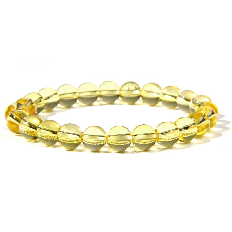 Natural Citrines Bracelet Yellow Quartzs Crystal Cat Eye Opal Stone Bead Bracelets For Women Men Wealth Fortune Bangle Jewelry