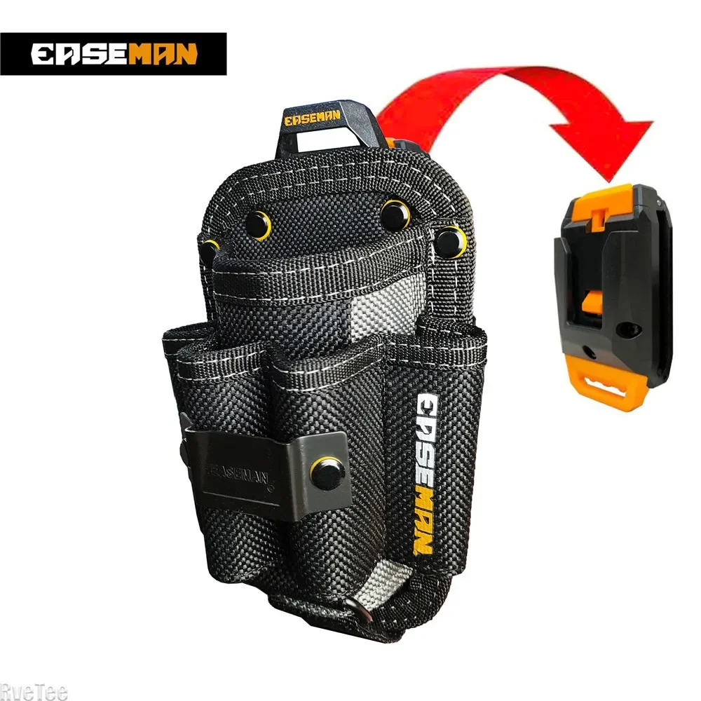

EASEMAN Heavy Duty Tool Waist Bag for Belt Quick Hanging Rack Simple Tool Bag for Electrician Working