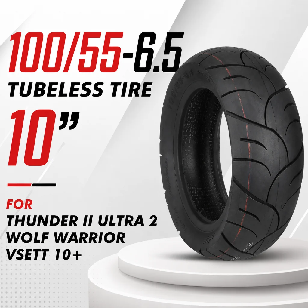 100/55-6.5 Schlauchloser Reifen 10 Zoll Straßen-Vakuumreifen Verstärkt für Thunder II Ultra 2 Wolf Warrior Vsett 10+
