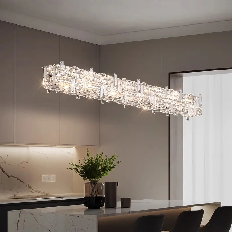

BOSSEN American Style Chandelier Modern Crystal Ceiling Light Dimmable Gold Pendant Lamp for Dining Room Kitchen island Lustre