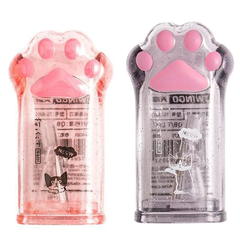 Màu Hồng Đáng Yêu Cho Mèo Paw Mài Mini Bút Chì Mài Phù Hợp Với Bút Chì Gỗ (6-8 Mm) dành Cho Bé Trai Bé Gái Trẻ Adul