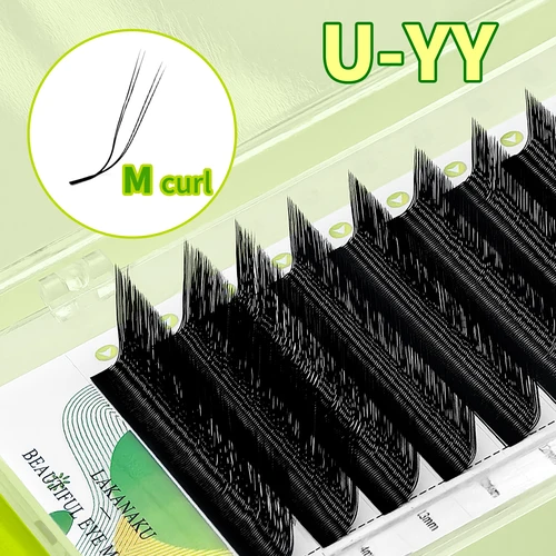 Extensiones de pestañas YY en forma de U con rizo M, pestañas en forma de Y premium de todos los tamaños Cilios Y