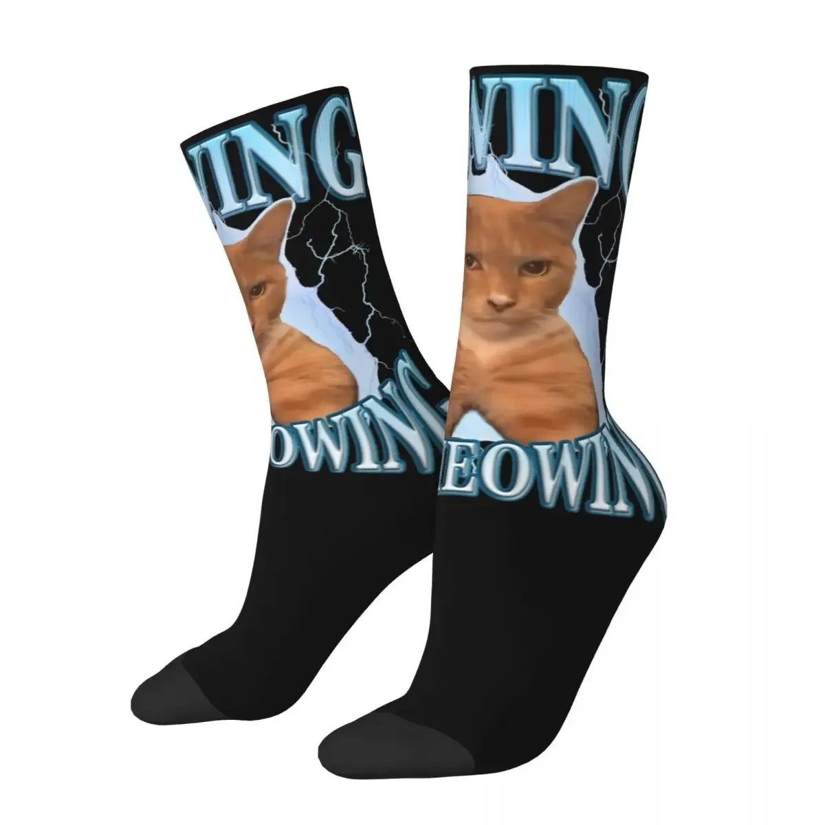 

Mewing Not Meowing Cat Meme Socks Men Women Polyester Casual Socks Novelty Spring Summer Autumn Winter Middle Tube Socks Gifts