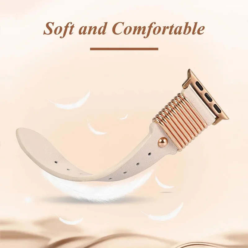 متوافق مع ساعة ابل 38/40/41/42/44/45/46/49 ملم، أشرطة حلقية معدنية. سلسلة iWatch 10, 9, 8, 7, 6, 5, 4, 3, 2, 1