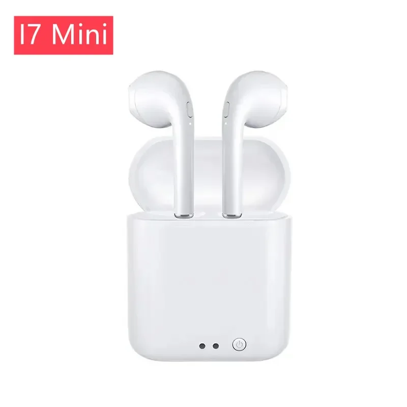 i7 MINI bezprzewodowe słuchawki sportowe Bluetooth 5.0 słuchawki douszne stereo zestaw słuchawkowy słuchawki bezprzewodowe z etui z funkcją ładowania dla wszystkich smartfonów