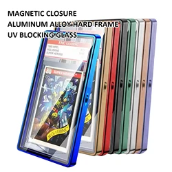 Per BGS PSA graduato Card Slab Protector Magnetic Metal Frame custodia in vetro Sleeves Storage Sports Display Box resistente ai raggi UV e ai graffi