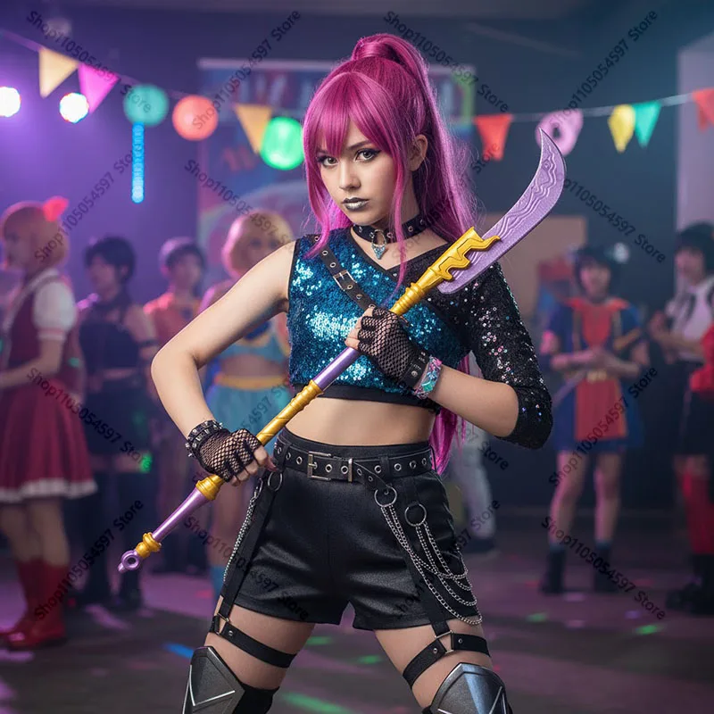 الكرتون K-pop شيطان هنتر زوي لعب الأدوار الدعائم نبال السيوف سكين الملحقات البلاستيكية اليدوية تزيين مُثبت هدايا الحفلات #3