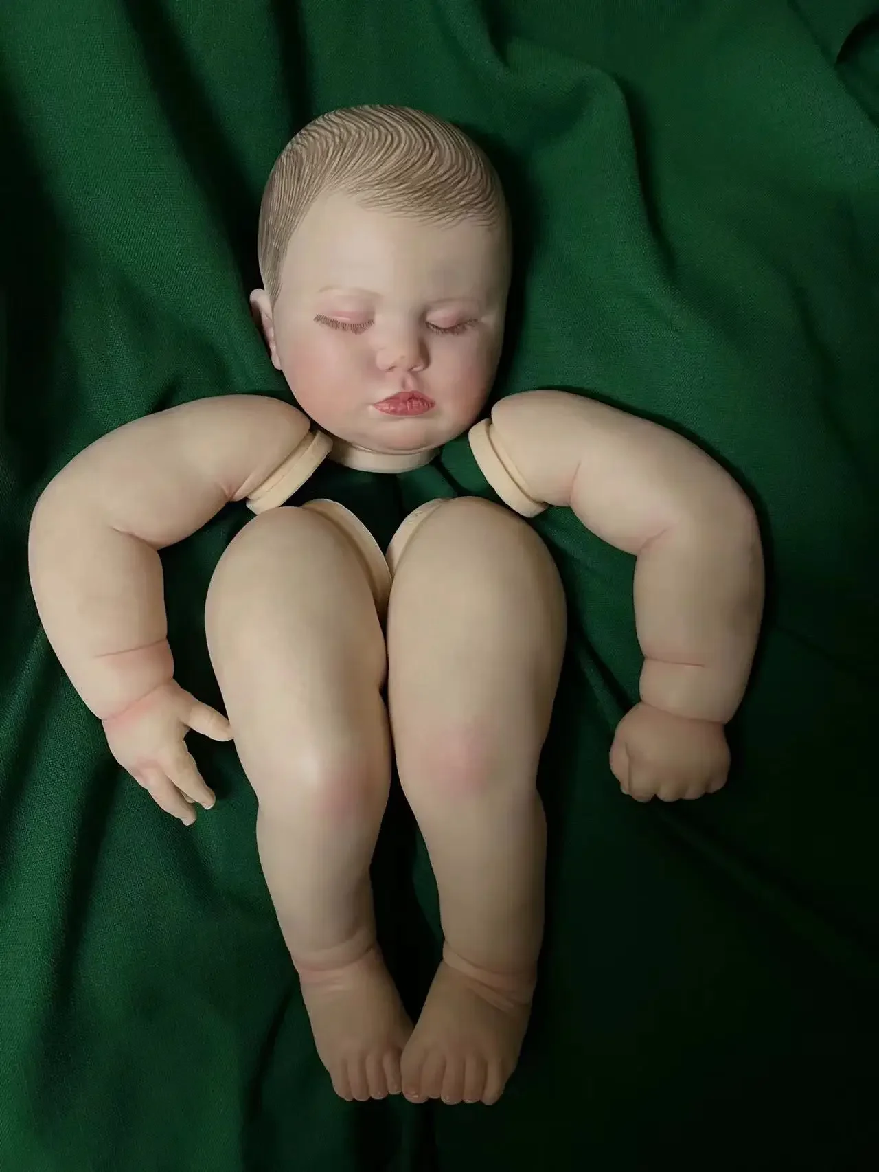 SINO-BB 25inch Huge Baby New Born Size Reborn Baby Doll 7month Painted Hair With one extra cloth body DIY Part Christmas Gift